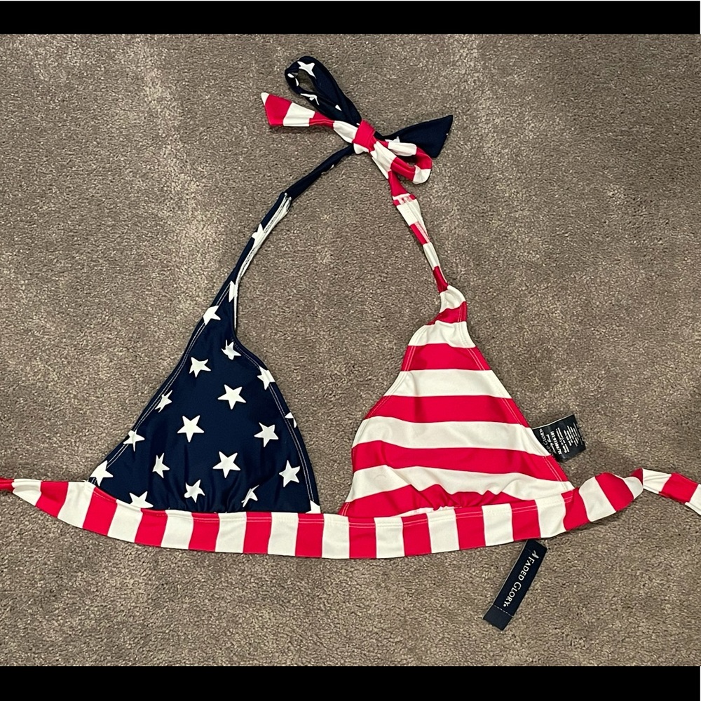 Women’s American Flag print bikini top- XL